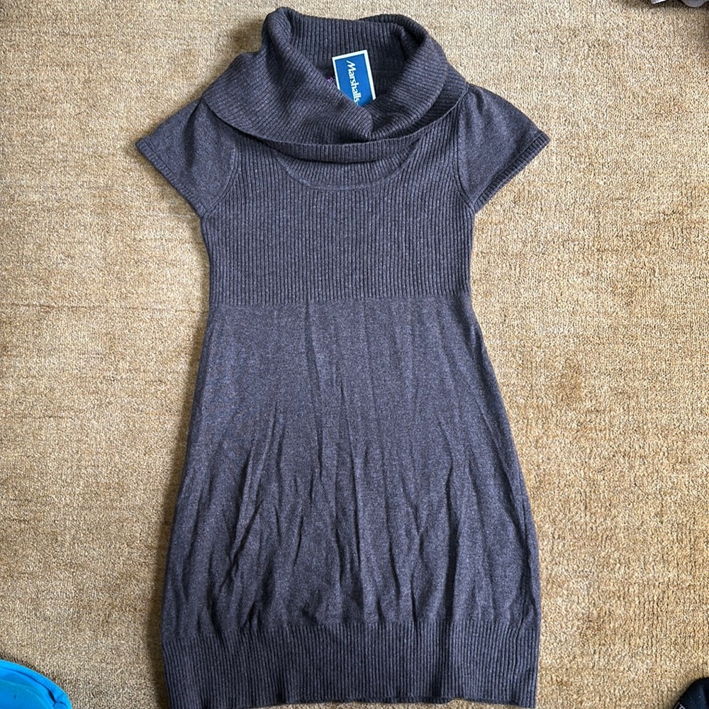 East side Juniors size L brown cowl neck sweater dress
